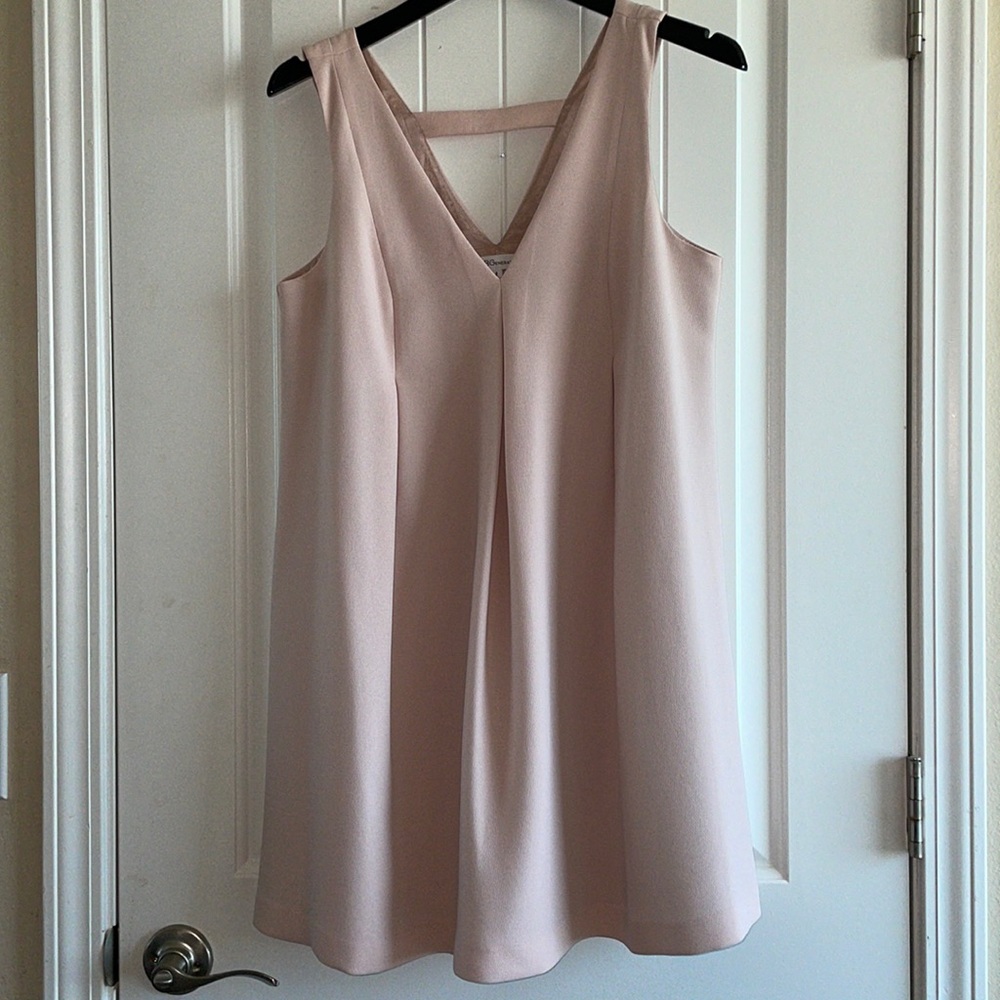 BCBGENERATION pale pink, sleeveless babydoll dress size small.